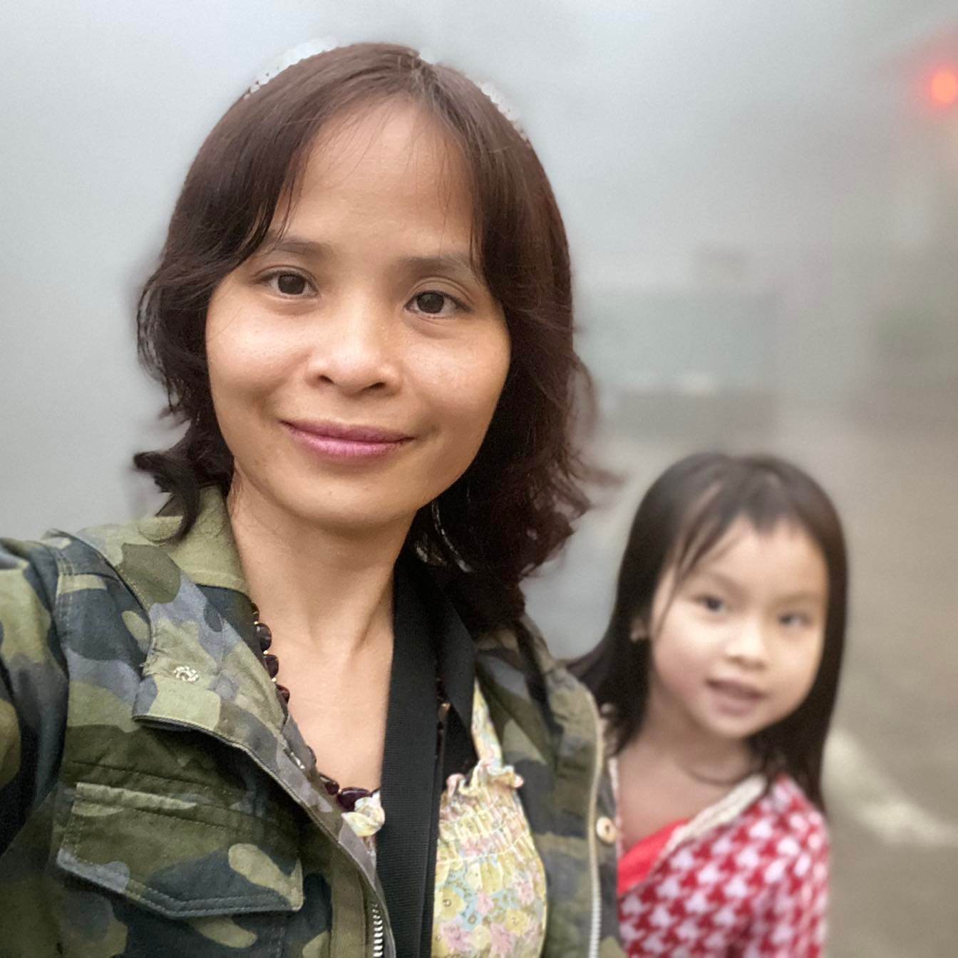 Group of happy people at an outdoor retreat.